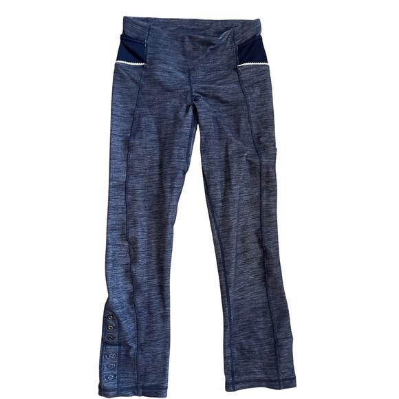 Lululemon Ride On Crop Cycling Pant in Deep Indigo Blue‎ Denim Luon Size 2 - Picture 4 of 10